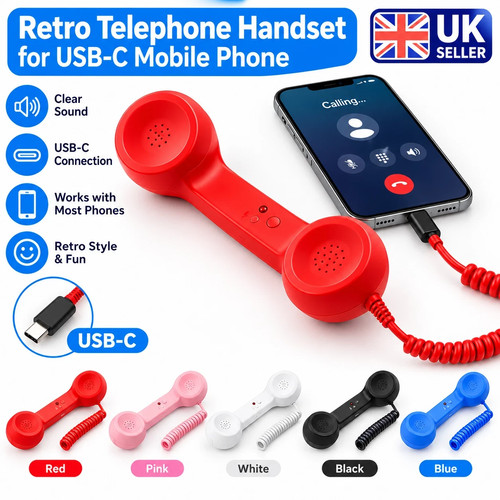 Retro telephone handset for - telephone,