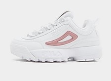 Fila Disruptor II White Rose Pink Womens Girls Trainers