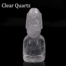 2" Natural Crystal Moai Hand