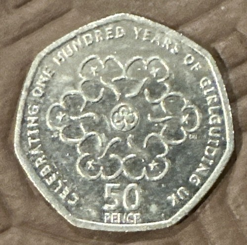 Girl guiding 50p - girl,