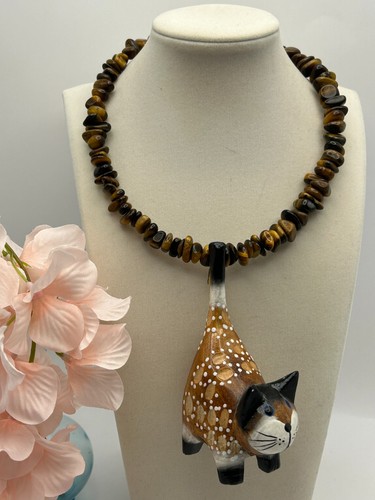 Handcrafted cat pendant - handcrafted, on