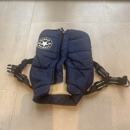 Navy dog padded coat doggy - padded,