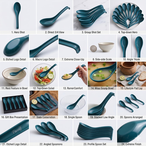 Asian soup spoons 12pcs - soup,