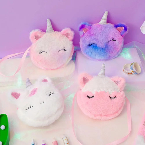 Cute plush unicorn - unicorn, bag