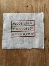 Unframed Alphabet and Heart Sampler design