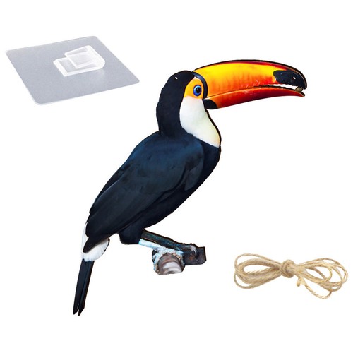 Wooden toucan bird wall - wooden,