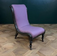 Ebonised Victorian Slipper