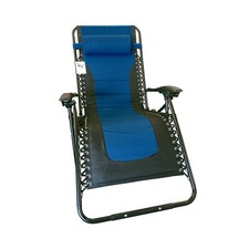 2 x Zero Gravity Folding Deluxe Padded Recliner Chairs garden lounger caravan