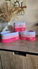 3 Handmade Crochet Heart