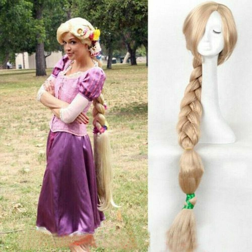 100cm ladies wig long blonde - ladies,