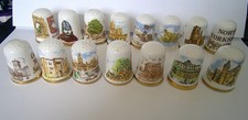 15 CAVERSWALL CHINA THIMBLES WITH VARIOUS UK PLACE NAMES