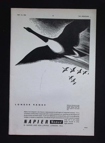 Original 1954 advert - 1954, napier