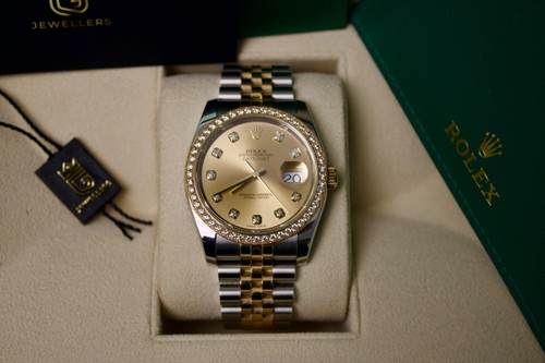 Rolex datejust rbr champagne - rolex,