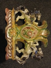 Fratelli Fanciullacci Mid-Century Italian Pottery Vase Horse Colourful