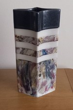 Modern Studio Pottery Vase Slim Diamond Shape