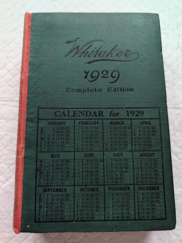 Whitaker almanac 1929 complete - whitaker,