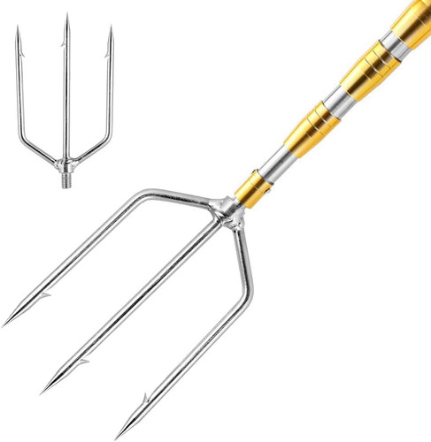 Stainless steel fishing spear - stainless,