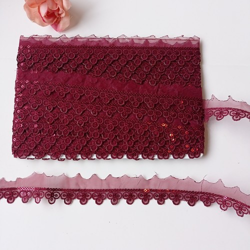 New yards burgundy organza - yards,