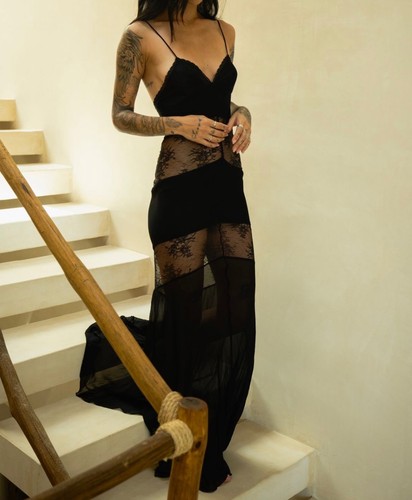 Black sheer lace - lace, rat