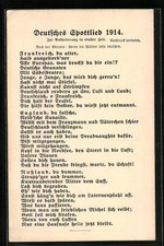 German Mocking Song 1914