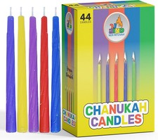 Traditional Kosher 44 Chanukah Wax Candles Hanukkah Jewish 8 days Chose Colour