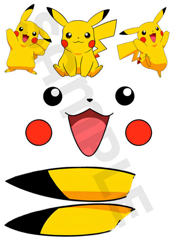 Pokemon edible cake - edible, toppers