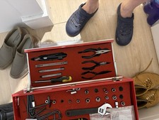 Metal toolbox sold with - toolbox,
