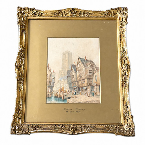 Antique watercolour henry - watercolour, /
