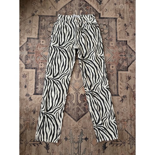 Zara zebra print jeans womens - print,