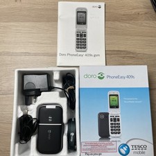 Doro PhoneEasy 409s Mobile Phone Black/White, tesco , Flip/Fold easy to use