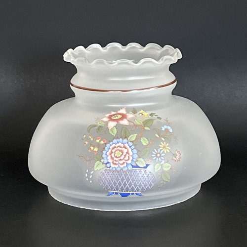Vintage floral vase hurricane - vintage,