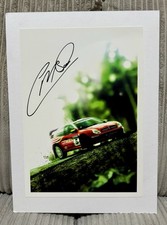 Original Colin McRae Signed A4 Photograph With Photos Of Him Signing it