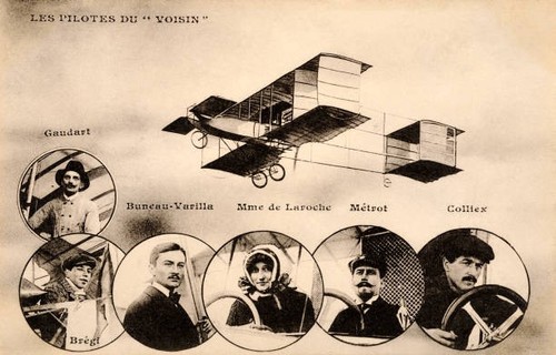 Voisin biplane pilots - voisin,