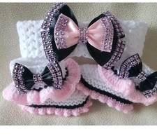 Hand knitted Romany Bling baby