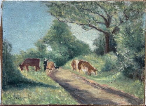 Original antique oil - original,