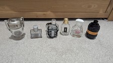 6 x mixed brand empty fragrance bottles of mixed sizes for men and women