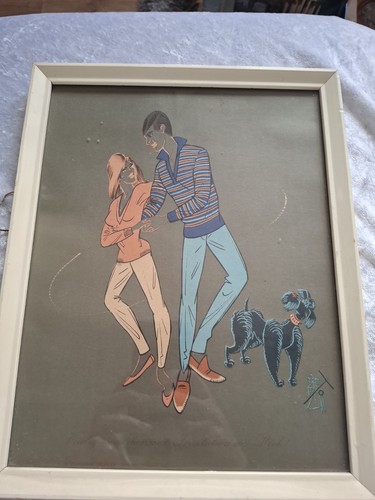 Vintage french print - vintage,