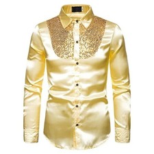 Men's Shirt Glitter Sequins