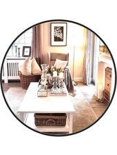 Dripex 40cm Round Mirror, Circle Hanging Wall Mirror