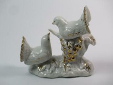 LEONARDO COLLECTION Fine Gilded Porcelain Figurine TURTLE DOVES