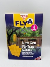 Zero In Fly Trap Refills 3 Pack Flies Odourless Catcher for Gardens & Home Use