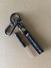 Porsche Leather Keyring with