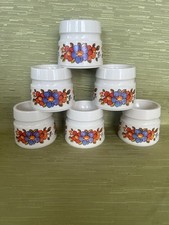 Vintage Retro Melamine Stacking Eggs Cups Set of 6 Retro Kitchenalia VGC