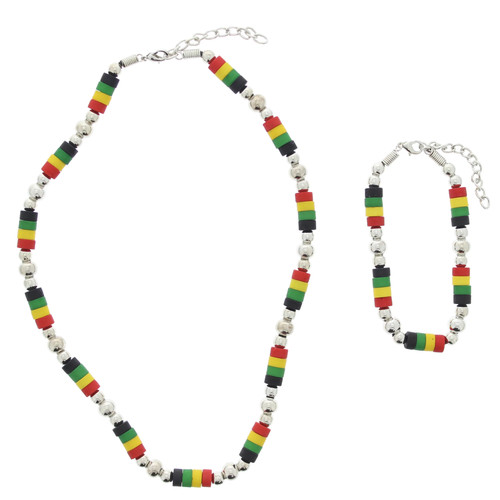 Set rasta beaded smooth - of,
