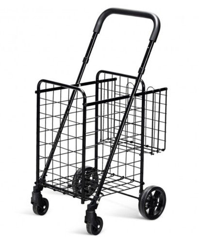 Black shopping trolley - shopping,