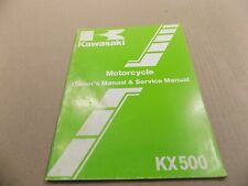 KAWASAKI ORIGINAL OWNER'S MANUAL & SHOP MANUAL / 1984 KX500 KX 500