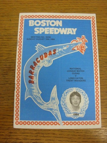 1984 speedway programme - 19/08/1984,