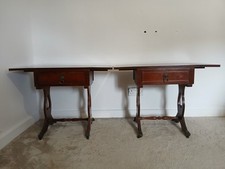 Pair Regency Mahogany Lyre End