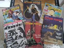 VINTAGE LOT OF US ACTION FIGURE MAGAZINES x 6 STAR WARS, MEGO, TOMLAND ETC.