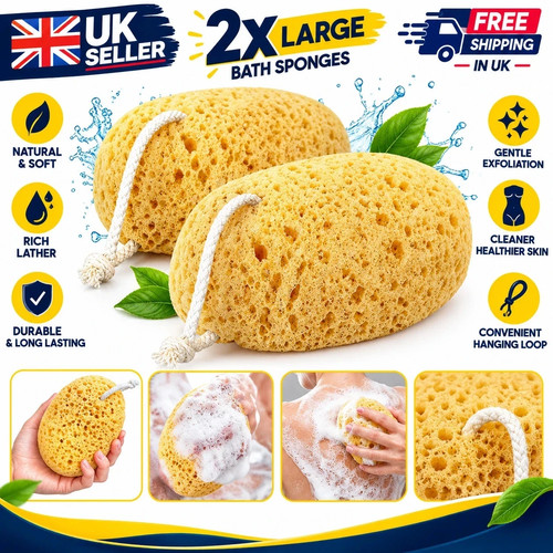 Large bath sponges soft - 2x,